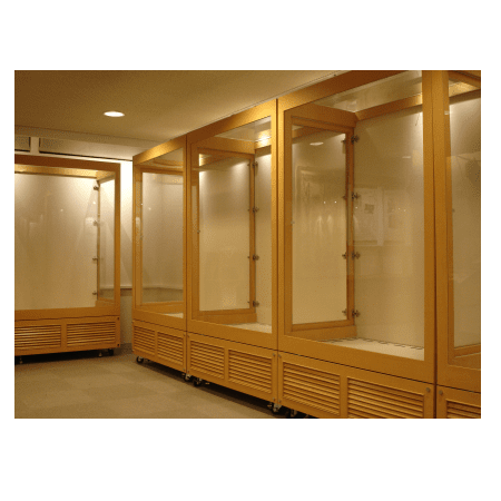 S-018客製大型木製玻璃展示防潮櫃